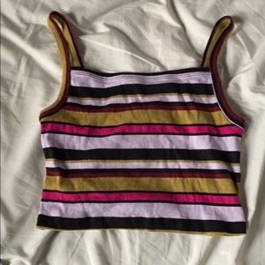 Urban outfitters striped crop top